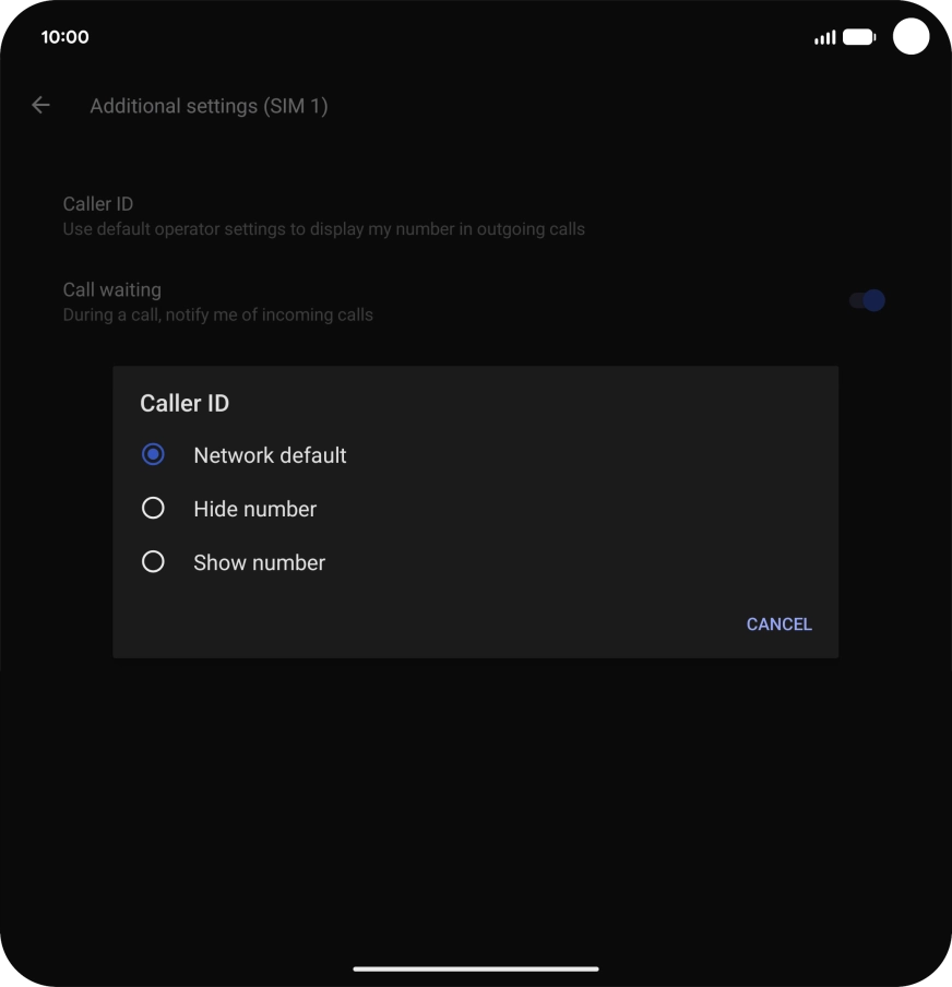 Press Show number to turn on caller identification.