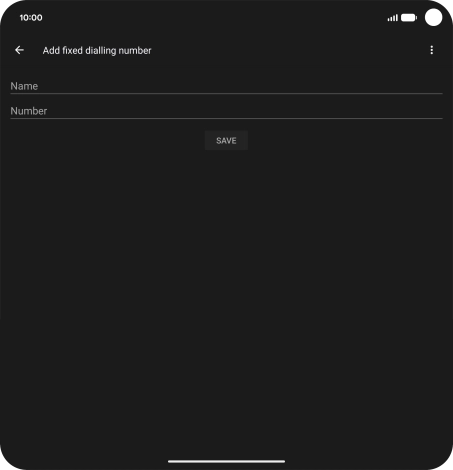 Press Name and key in the required name.