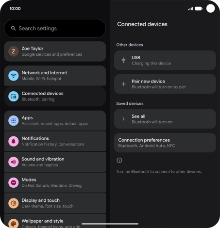 Press Pair new device.