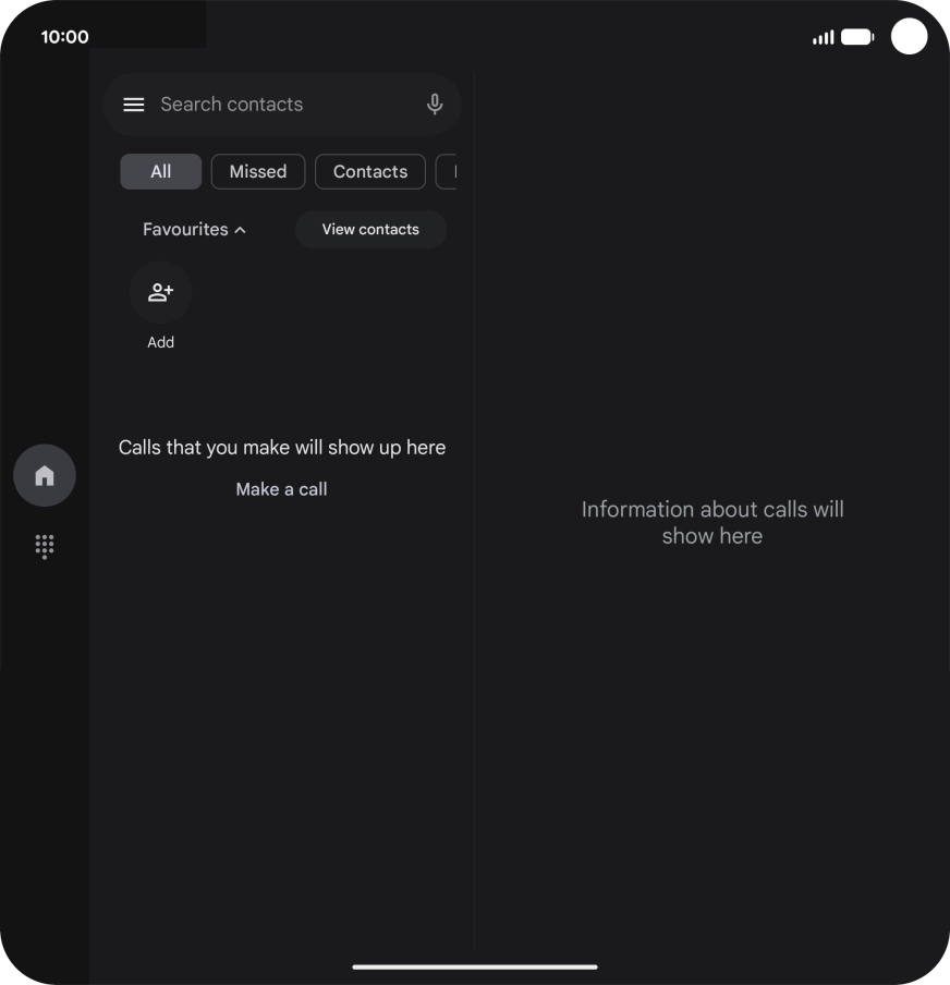 Press the menu icon.