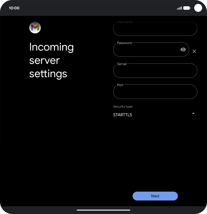 Press the field below 