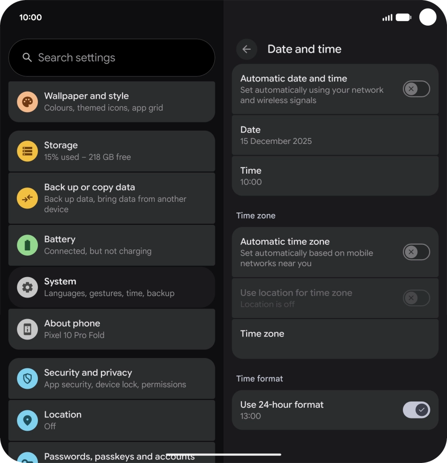 Press the indicator next to 