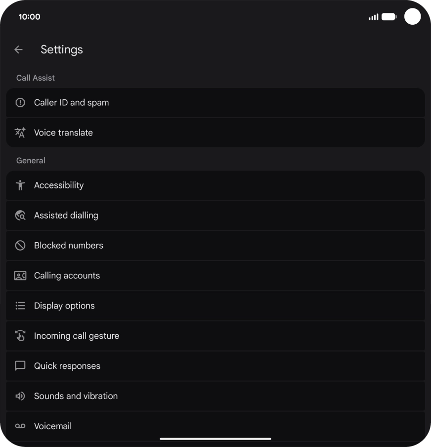 Press Calling accounts.