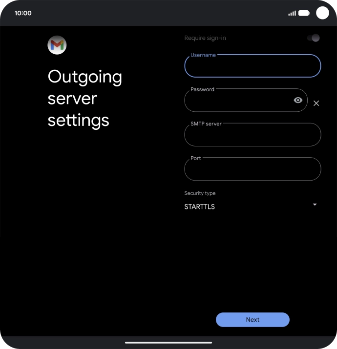 Press the field below 