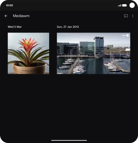 Press and hold any picture or video.