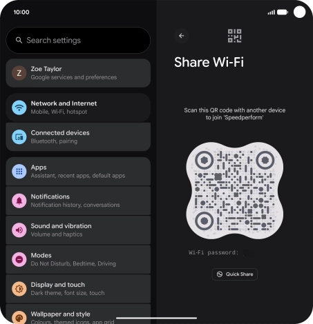 Place the QR code inside the camera frame on the other device to scan the code.