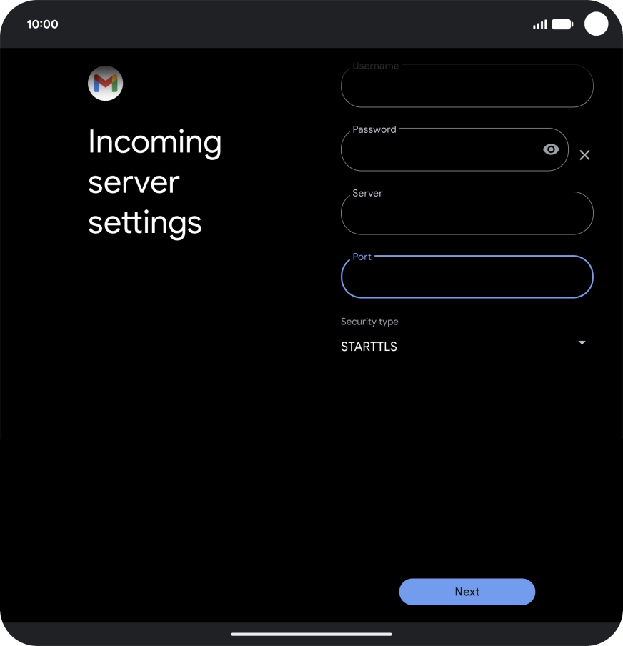Press the drop down list below 