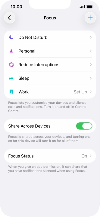 Press Do Not Disturb.