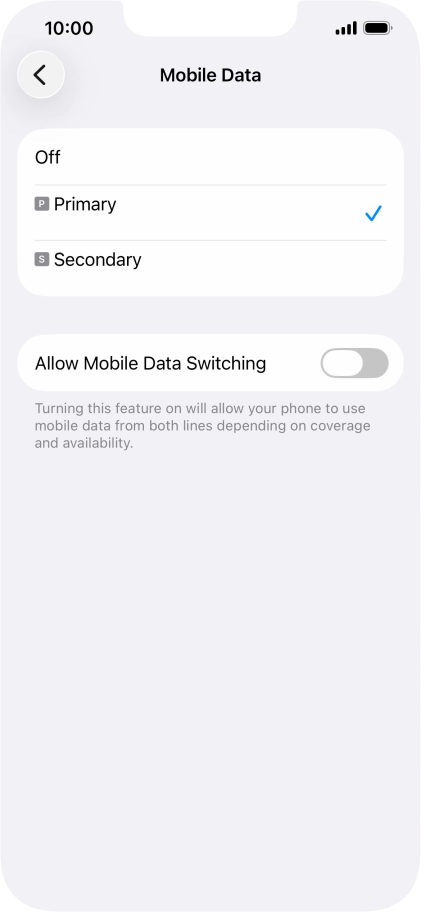 Press the required price plan.