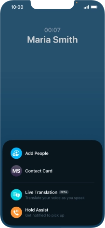 Press Live Translation and follow the instructions on the screen to select the required language settings.