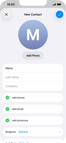 Press Last name and key in the last name.