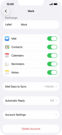 Press Delete Account.