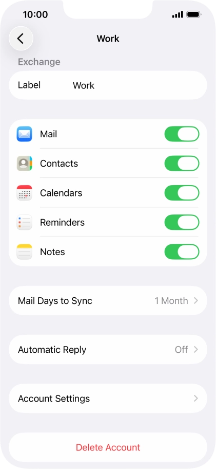 Press Delete Account.
