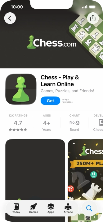 Press Get and follow the instructions on the screen to install the app.