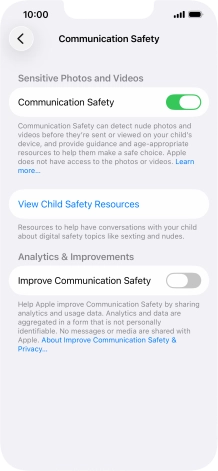 Press the indicator next to 