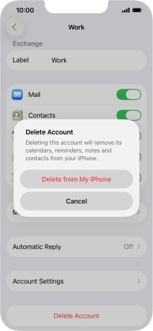 Press Delete from My iPhone.