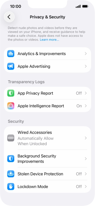 Press App Privacy Report.