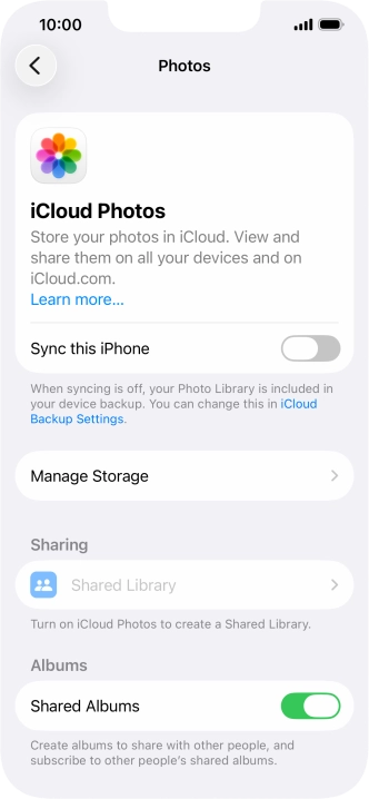 Press the indicator next to 