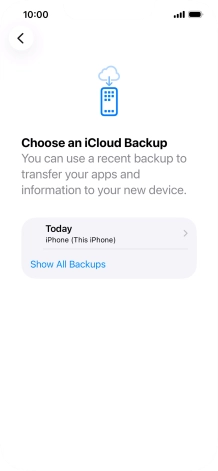 Press the required backup and your phone restores the content of the selected backup. Subsequently, follow the instructions on the screen to set up your phone and prepare it for use.