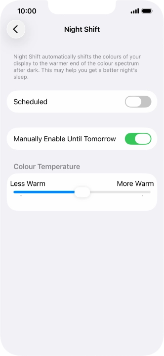 Press and drag the indicator below 
