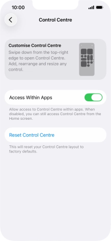 Press the indicator next to 