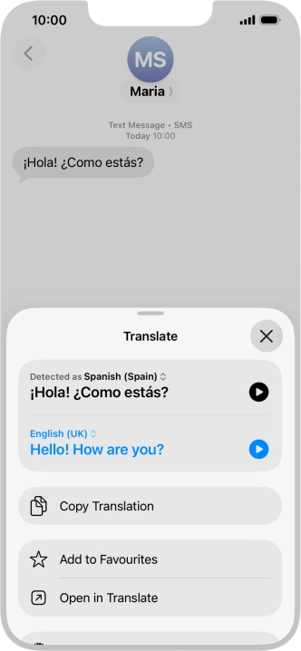 Follow the instructions on the screen to select the required languages.