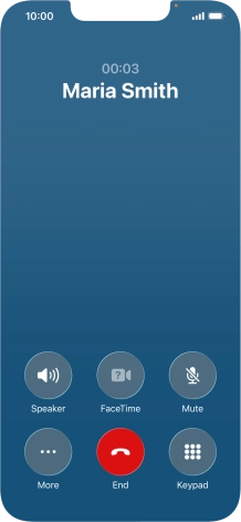 Press More during an ongoing call.