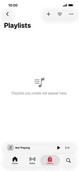Press the new playlist icon.