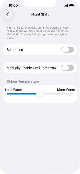 Press the indicator next to 