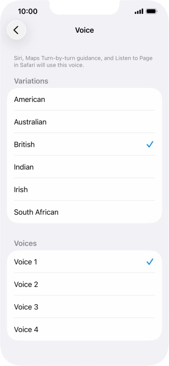 Press the required accent.