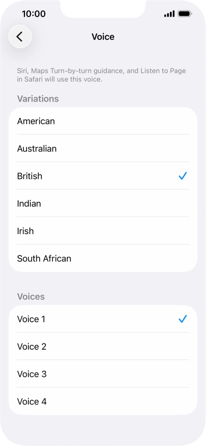Press the required accent.