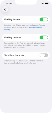 Press the indicator next to 