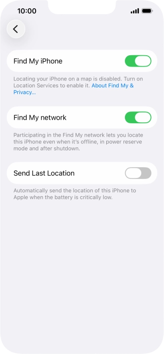 Press the indicator next to 