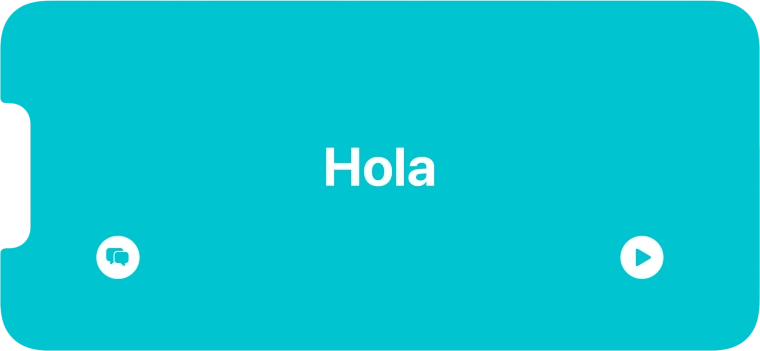 Press the split view icon to go back to display of both languages.