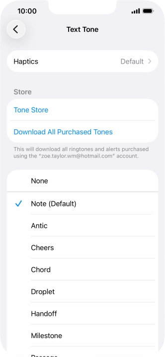 Press the required message tones to hear them.