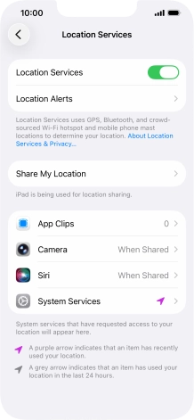 Press the required app.