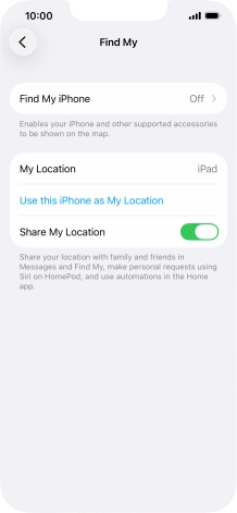 Press Find My iPhone.