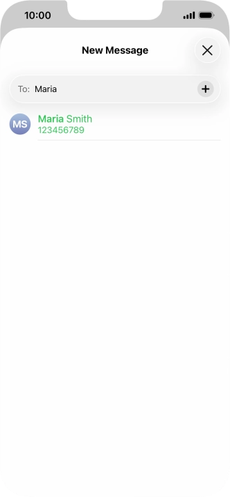 Press the required contact.