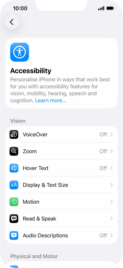 Press the required category below 