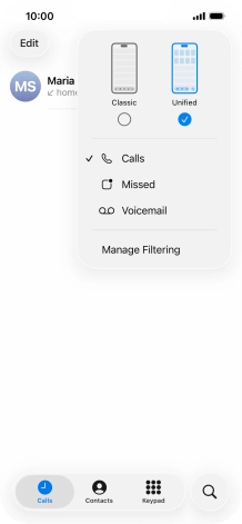 Press Voicemail and follow the instructions on the screen to set the voicemail PIN and greeting.