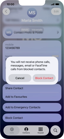 Press Block Contact.