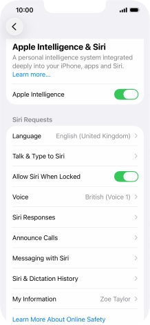 Press the indicator next to 