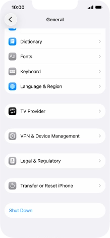Press Transfer or Reset iPhone.