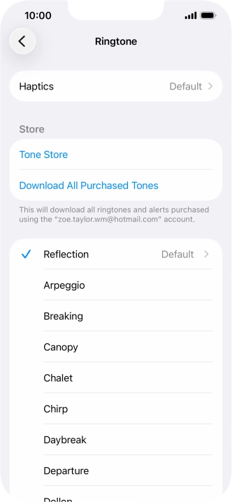 Press the required ring tones to hear them.