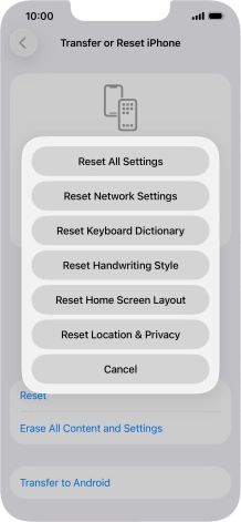 Press Reset Network Settings.