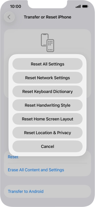 Press Reset Network Settings.