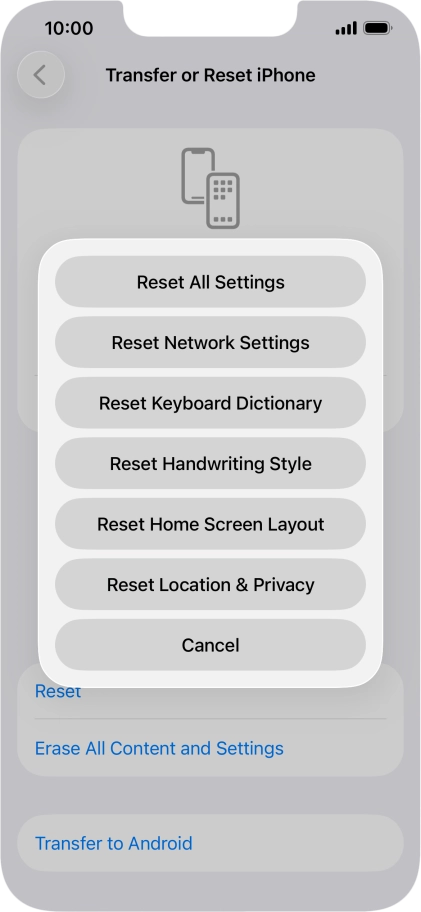 Press Reset Network Settings.