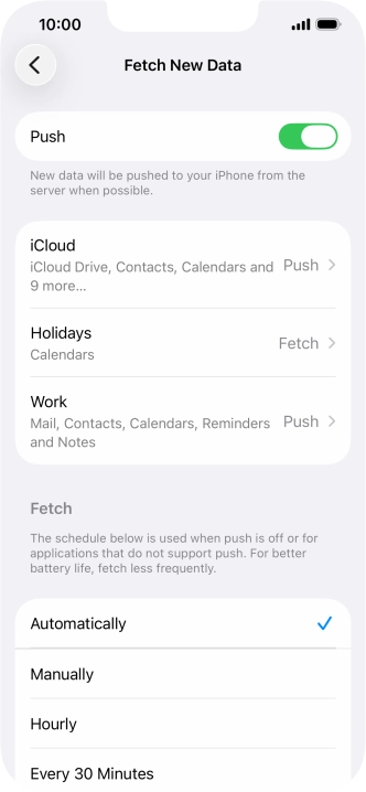 Press the indicator next to 