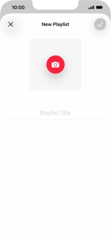 Press the text input field and key in a name for the playlist.