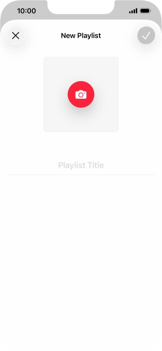 Press the text input field and key in a name for the playlist.
